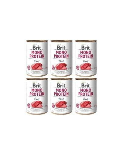 BRIT Mono Protein Beef 6x 400 g monoproteinové hovězí krmivo