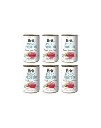 BRIT Mono Protein tuňák & Sweet Potato 6x 400 g tuňák & Sweet Potato monoproteinové krmivo