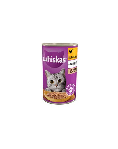 WHISKAS Can Jelly Chicken 400g - krmivo pro dospělé kočky v želé