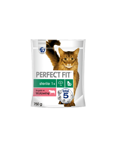 Perfect Fit ( Sterilní 1+ ) granule s hovězím masem pro kočky po sterilizaci 750 g