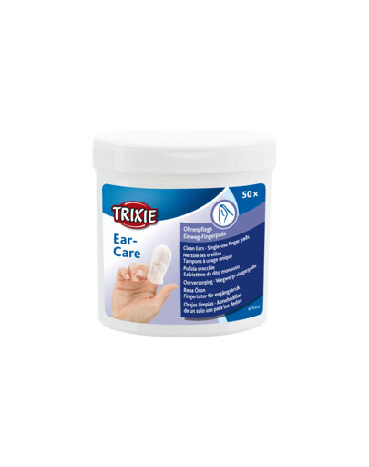 Trixie Ear Care čisté uši - polštářky na prsty, 50 ks