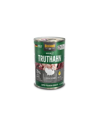 BELCANDO Baseline Turkey konzerva pro psy 400 g