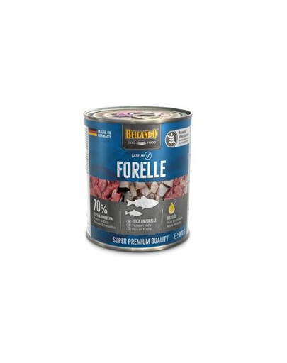 BELCANDO Baseline Trout konzerva pro psy 800 g