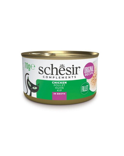 SCHESIR Kuře s rýží ve vývaru pro kočky 70 g