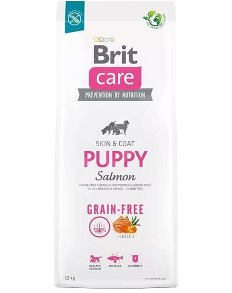 Brit care dog grain free puppy salmon granule pro t ata 12 kg Maxandmrau.cz