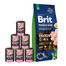 BRIT Premium By Nature Adult Extra Large XL 15 kg + Krůtí konzervy 6x400 g