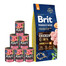 BRIT Premium By Nature Junior Medium M 15 kg + Telecí konzervy 6x400 g