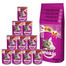 WHISKAS Adult hovězí 14 kg + WHISKAS Hovězí v omáčce 400 g x 24