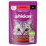 WHISKAS Adult 85g mokré krmivo pro dospělé kočky v hovězí omáčce