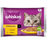 WHISKAS Adult 85 g Mokré krmivo pro dospělé kočky v omáčce s: kuřecím masem, krůtou