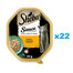 SHEBA Sauce Collection 22x85 g kompletní krmivo pro dospělé kočky pochoutky s krůtím masem a zeleninou v omáčce